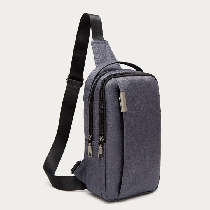Outdoor-Schultertasche für Männer, lässiger Tagesrucksack mit zwei Haupttaschen