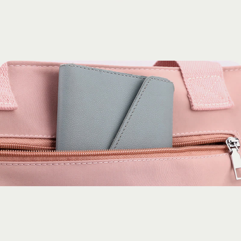 Minimalistische Tragetasche für Damen, große Handtasche aus Nylon für die Schule und Fitness