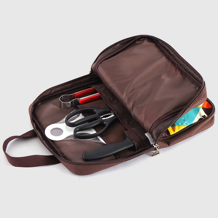 Aufbewahrungstasche für Outdoor-Camping-Grill, Edelstahl-Kochgeschirr-Tasche
