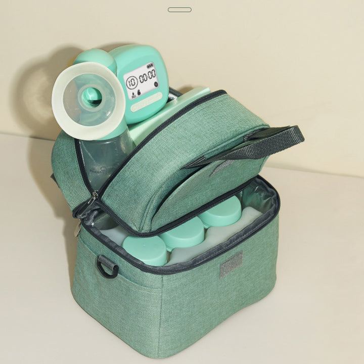 Isolierte Babyflaschentasche, Mamatasche, Kühltasche für Muttermilch mit konturiertem Eisbeutel