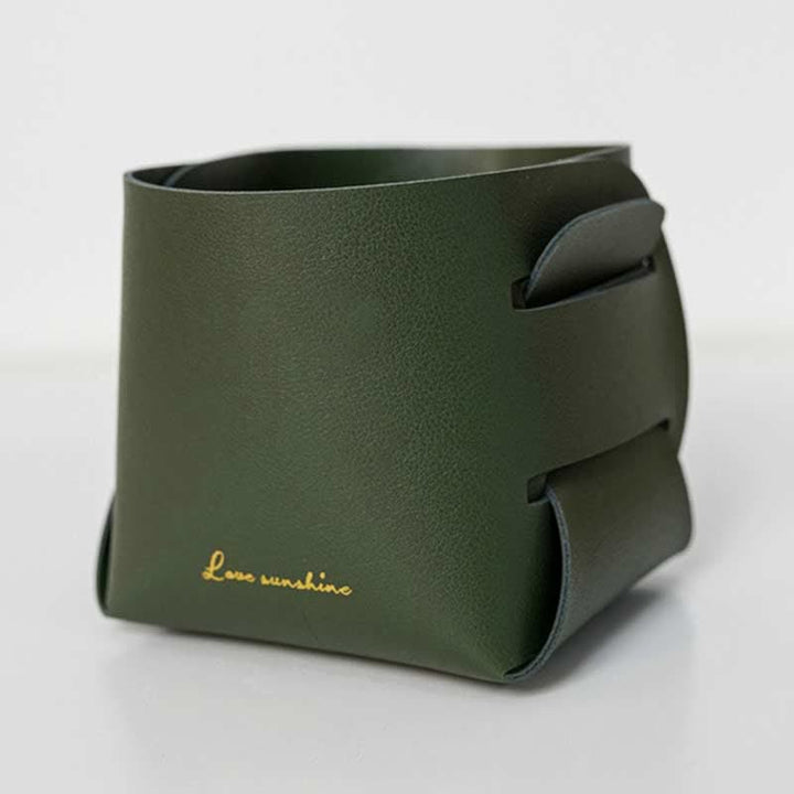 PU Leder Valet Tray Catchall Tisch Organizer Nachttisch Organizer