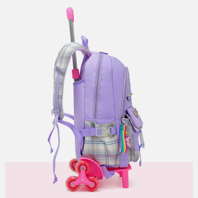 Schulrucksack für Kinder mit süßem Muster und Rollen