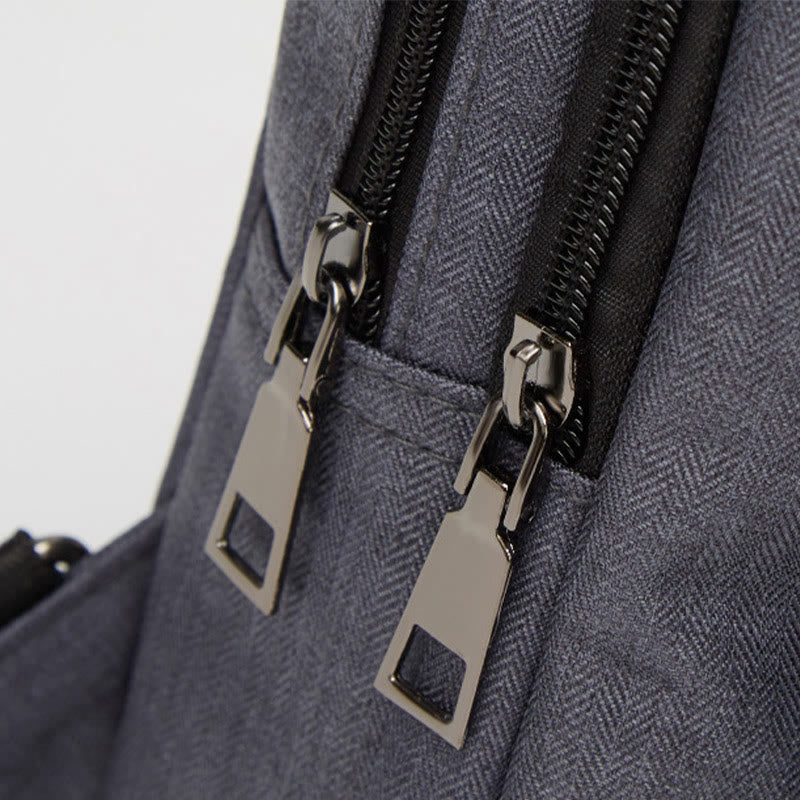 Outdoor-Schultertasche für Männer, lässiger Tagesrucksack mit zwei Haupttaschen