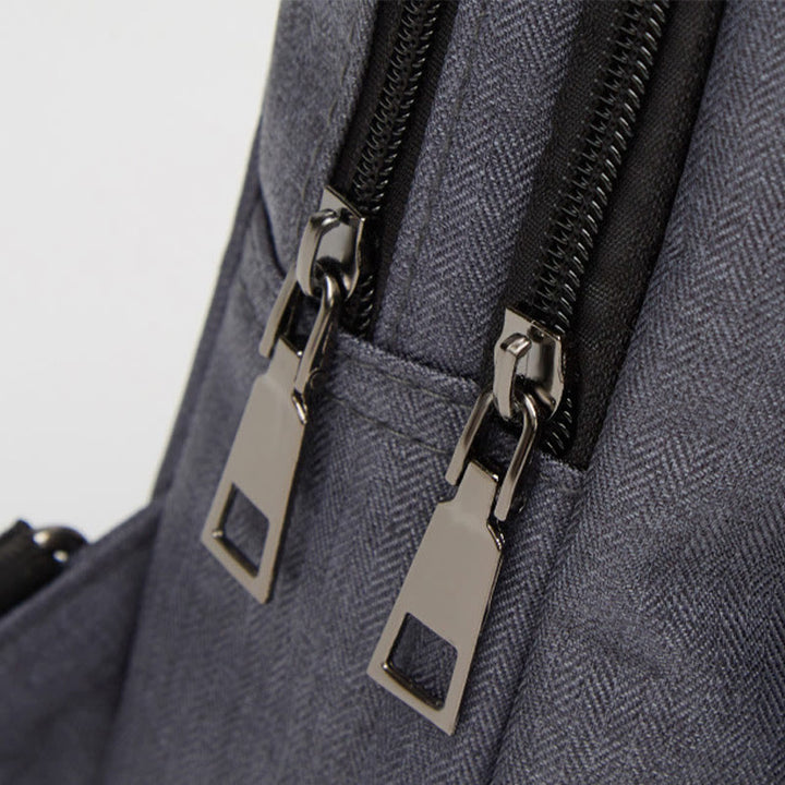 Outdoor-Schultertasche für Männer, lässiger Tagesrucksack mit zwei Haupttaschen