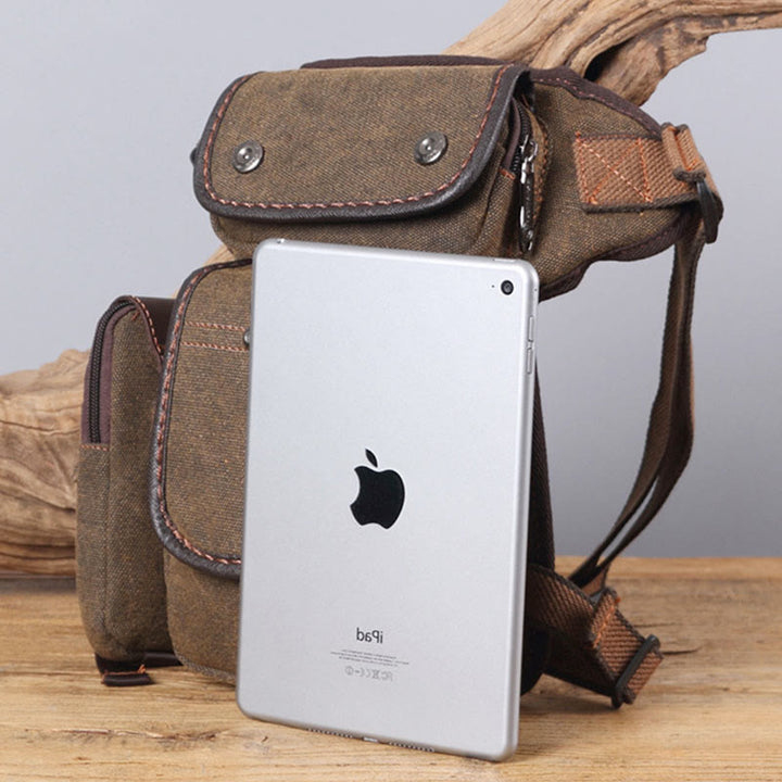 Beintasche für Männer, langlebige vertikale Outdoor-Sport-Canvas-Tasche