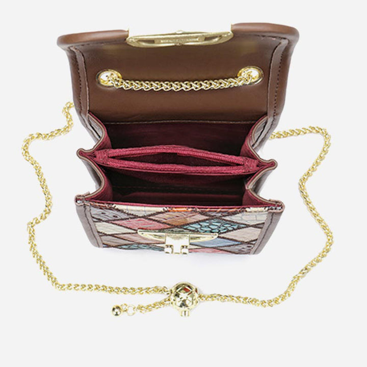 Handytasche für Damen, Mini-Umhängetasche aus echtem Leder