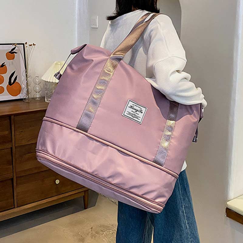 Super große Kapazität, leistungsstarke, erweiterbare Reisehandtasche, Erweiterung zwei Schichten