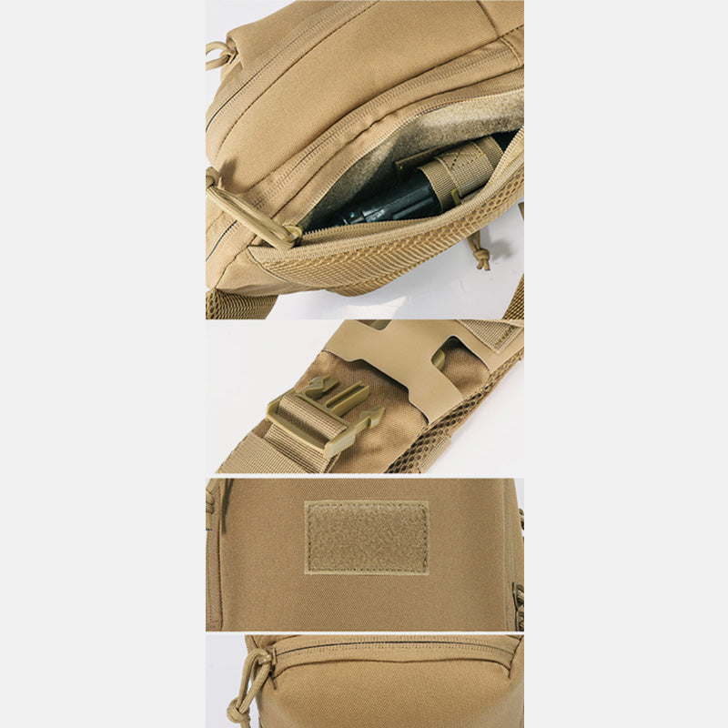 Taktische Sling-Brusttasche, kompakte Umhängetasche zum Wandern, Radfahren, Angeln, Tagesrucksack