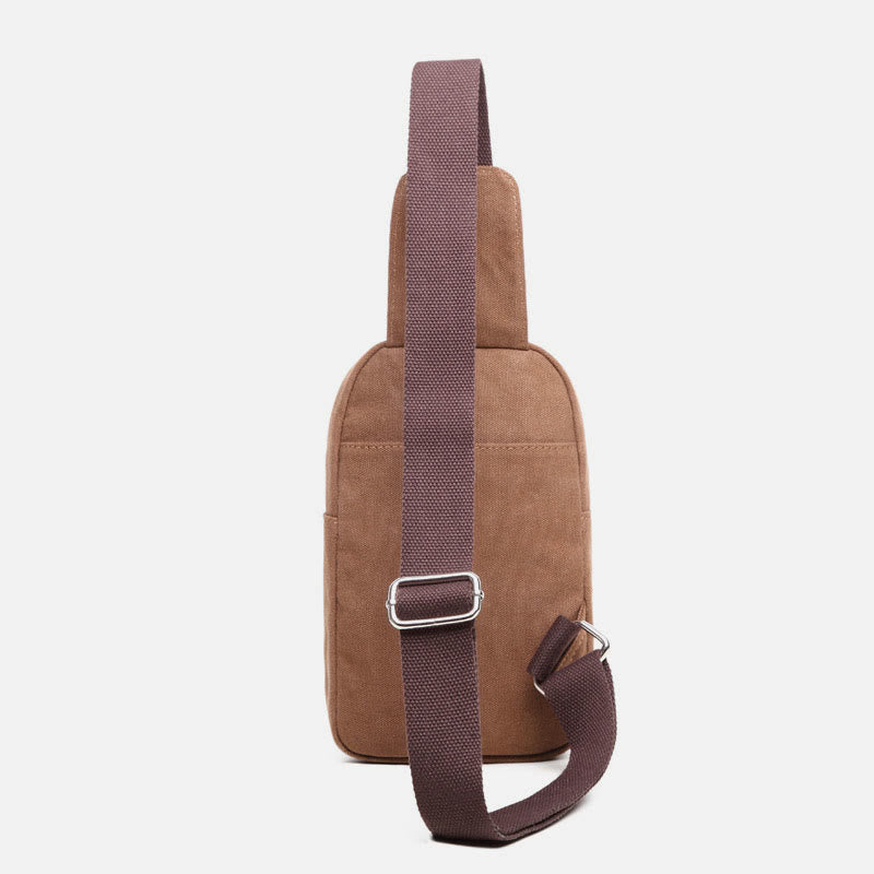 Sling Bag für Herren, multifunktionale Brusttasche aus Canvas für Outdoor-Sport und Freizeit