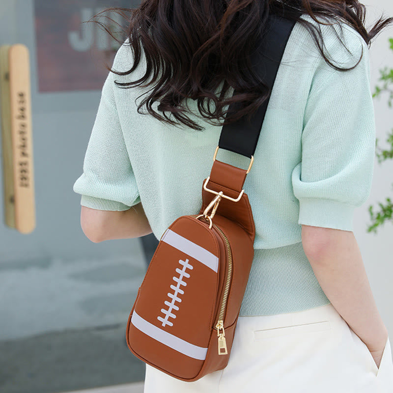 Schultertasche für Damen, Outing Sports Printing, Umhängetasche aus Leder