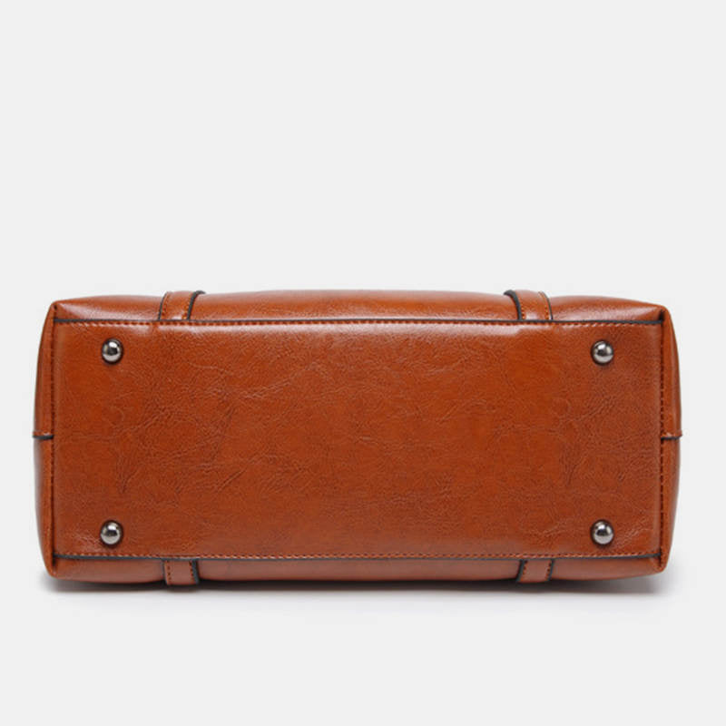 Große Tragetasche im Vintage-Stil mit großer Kapazität und Volltonfarbe