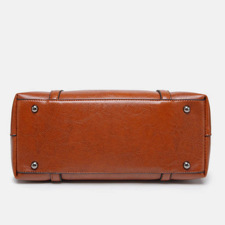 Große Tragetasche im Vintage-Stil mit großer Kapazität und Volltonfarbe