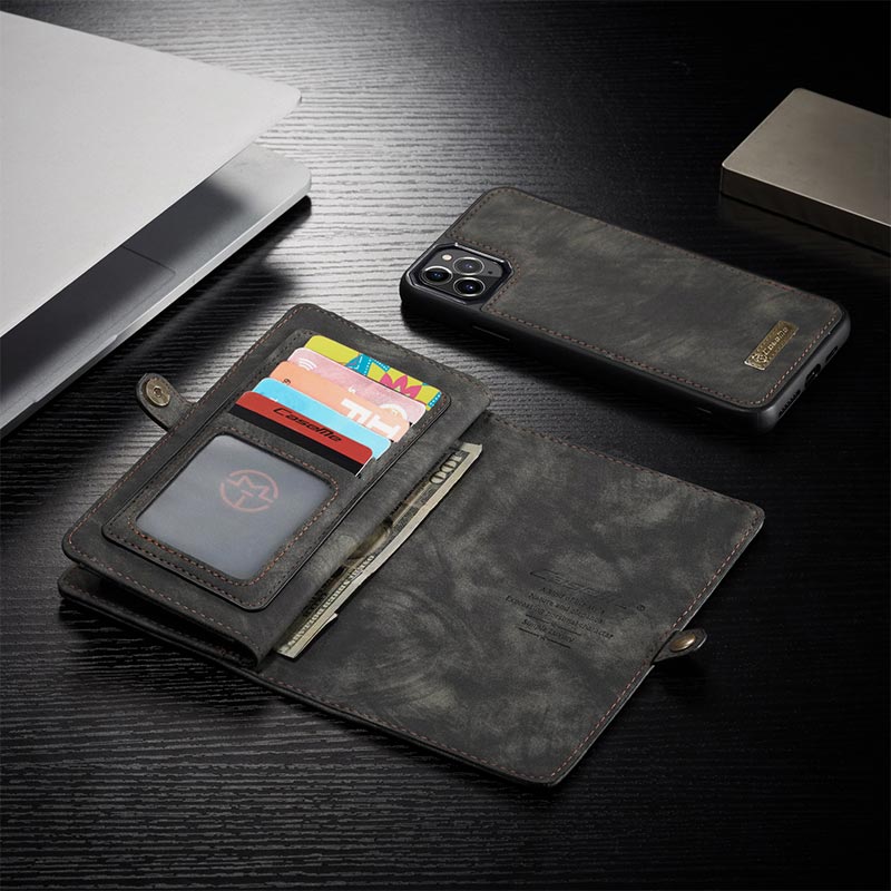 Retro Leder Brieftasche Handytasche für iPhone Samsung Huawei mit Multi-Slot