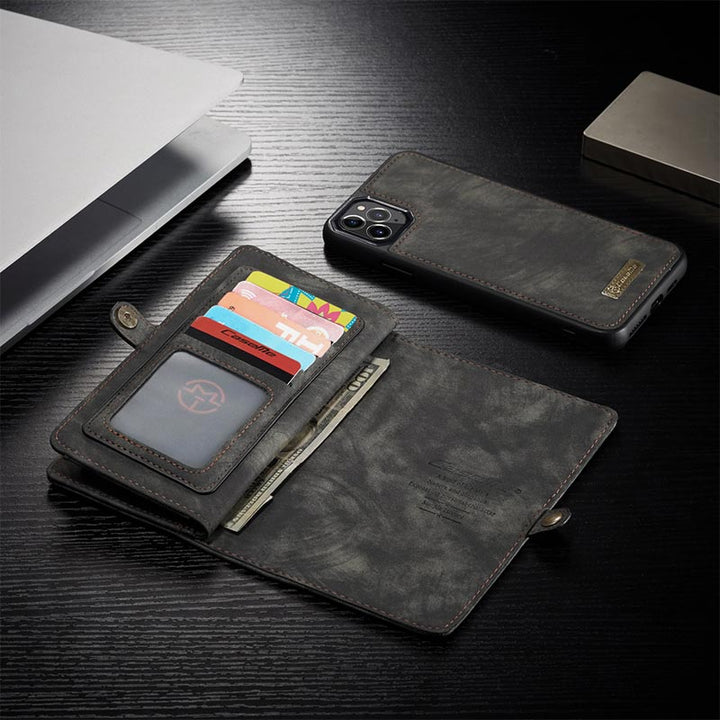 Retro Leder Brieftasche Handytasche für iPhone Samsung Huawei mit Multi-Slot