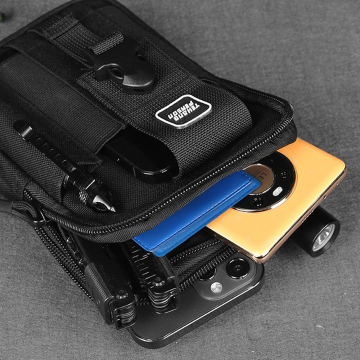 Taktische Hüfttasche mit Gürtelschlaufe, Handytasche für 7,5 Zoll Mobiltelefone mit Umhängegurt