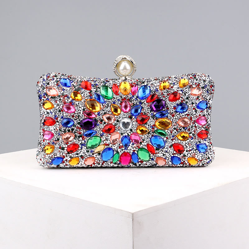 Mit Diamanten besetzte Dinner-Tasche für Party, modische Bankett-Abendtasche