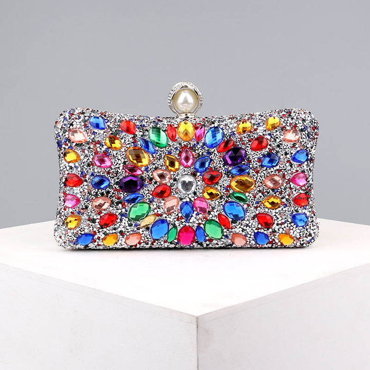 Mit Diamanten besetzte Dinner-Tasche für Party, modische Bankett-Abendtasche