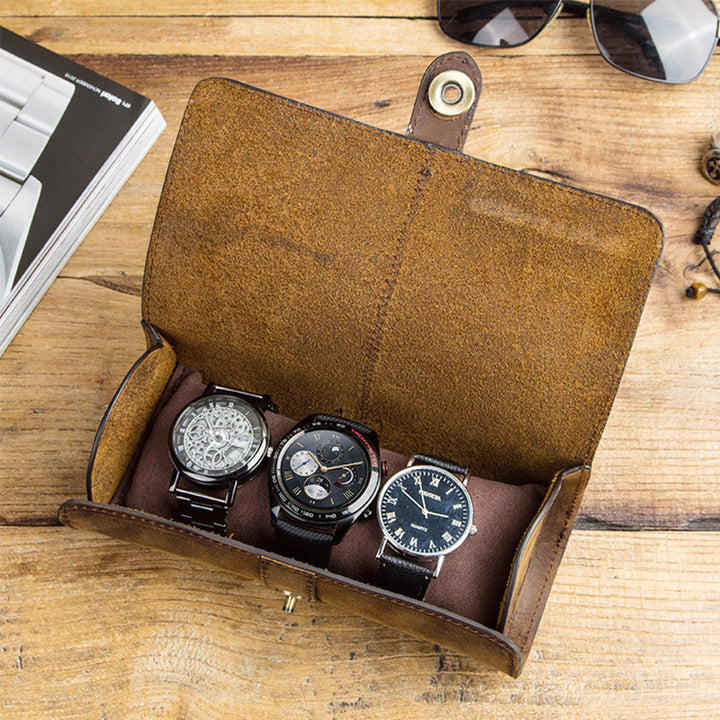 Unisex Vintage Roll Aufbewahrungstasche für Uhren