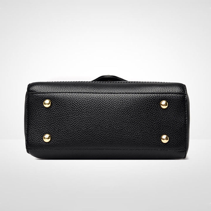 Klassische Tragetasche für den Weg zur Arbeit, minimalistische kleine Lederhandtasche