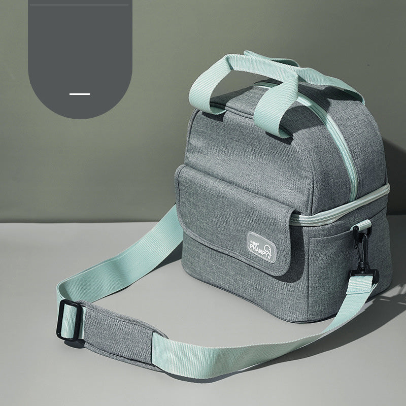 Isolierte Babyflaschentasche, Mamatasche, Kühltasche für Muttermilch mit konturiertem Eisbeutel