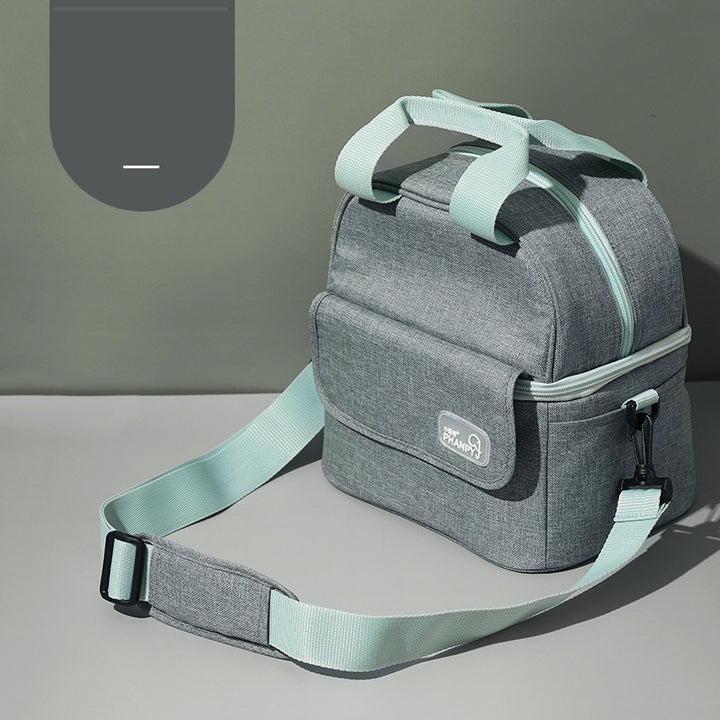 Isolierte Babyflaschentasche, Mamatasche, Kühltasche für Muttermilch mit konturiertem Eisbeutel