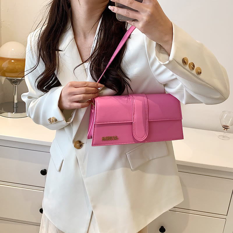 Umhängetasche für Damen, einfarbig, quadratisch, elegante Dating-Tasche
