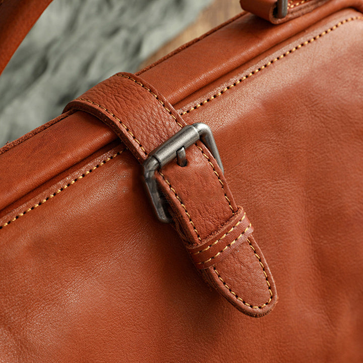 Handgemachte Retro-Handtasche aus echtem Leder