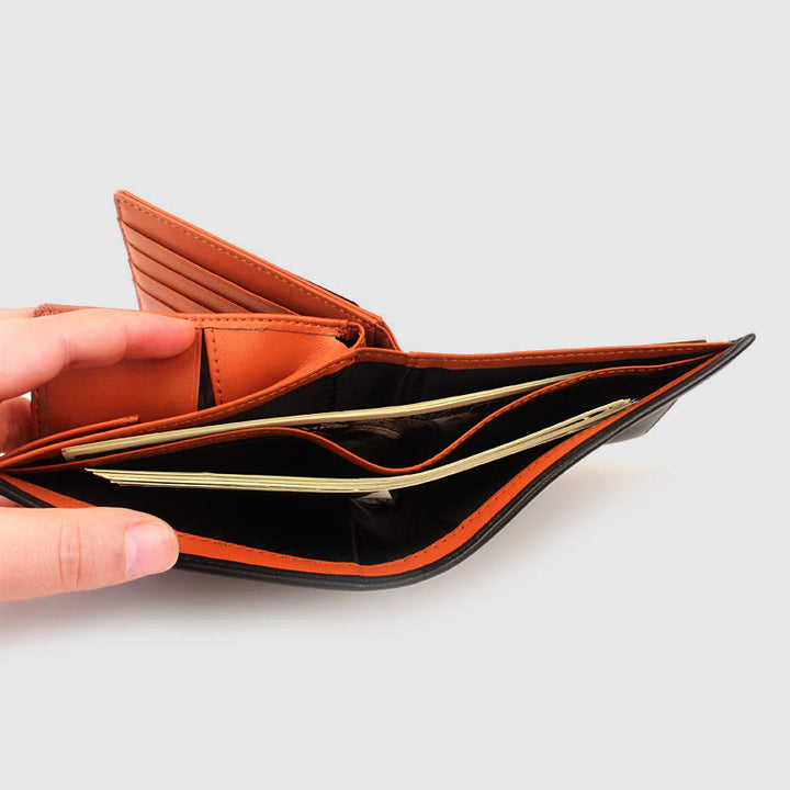 Geldbörse Herren RFID Echtleder Geldbörse mit mehreren Kartenfächern