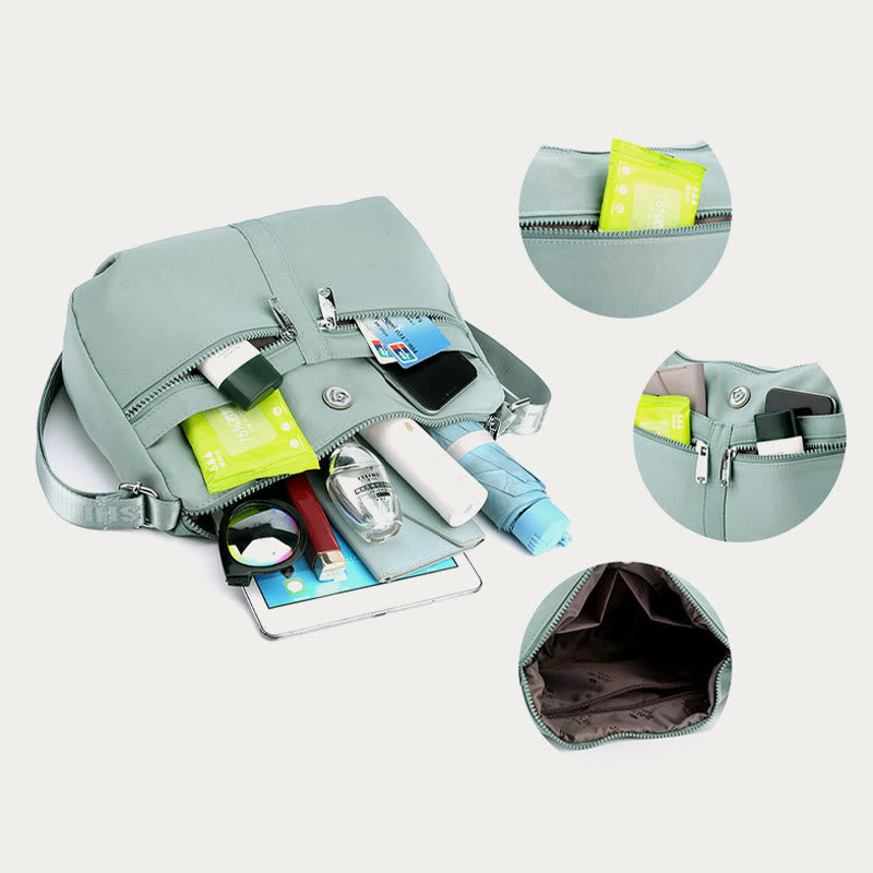 Solide Umhängetasche für die Schule, Reisen, einfache Nylontasche, Geldbörse