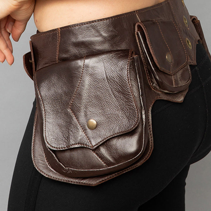 Gürteltasche für Männer mit mehreren Taschen, Nieten im Punk-Stil, Alltagstasche
