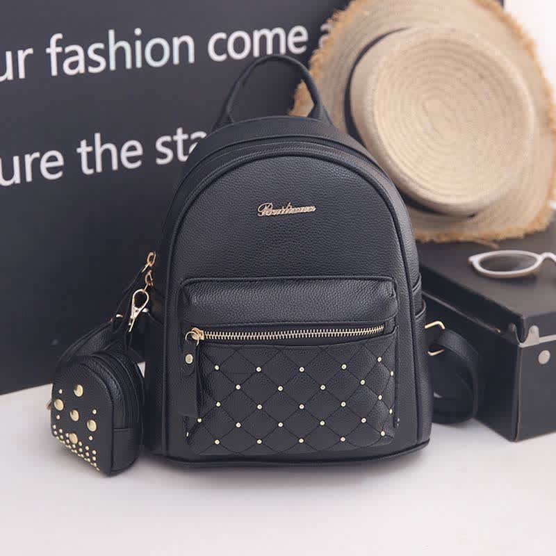 Mini-Rucksack für Damen, modischer Reiserucksack, Geldbörse mit kleiner Tasche