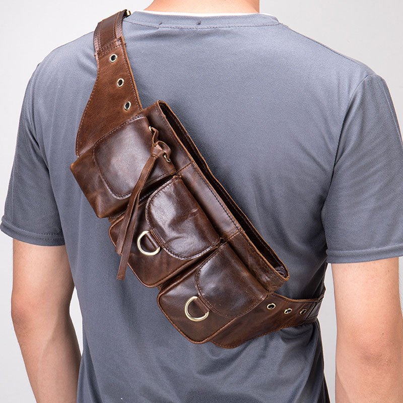Vintage-Gürteltasche mit mehreren Taschen und großem Fassungsvermögen