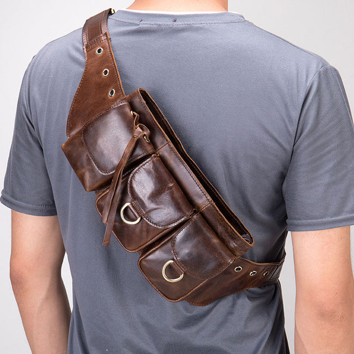 Vintage-Gürteltasche mit mehreren Taschen und großem Fassungsvermögen