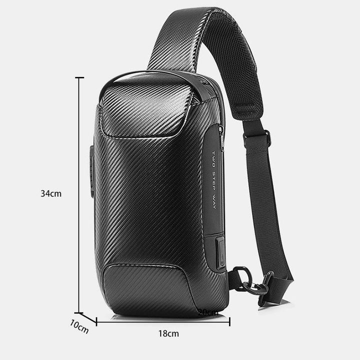 Wasserdichte Schultertasche mit USB-Ladeanschluss