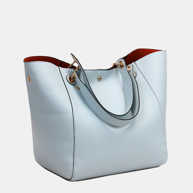 Klassische Tragetasche für Damen, einfarbig, Set mit Pendlertaschen für Büro und die Arbeit