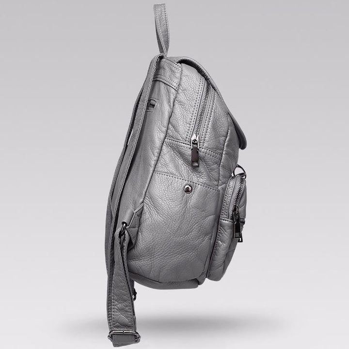 Weicher Leder-Reiserucksack, kleiner, wasserdichter, lässiger Tagesrucksack für Damen
