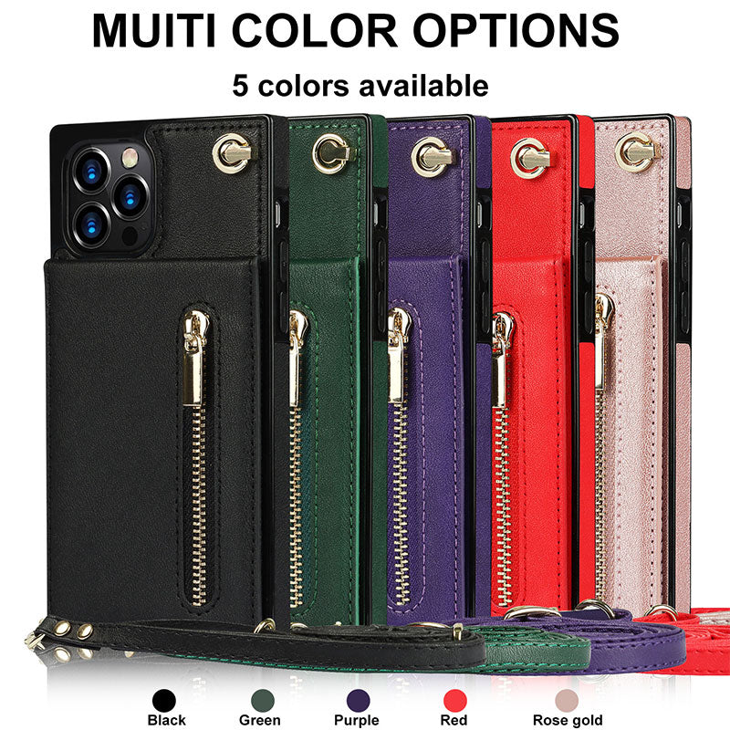 Funktionelle iPhone Samsung Handyhülle Mini Handytasche mit Kartenhalter
