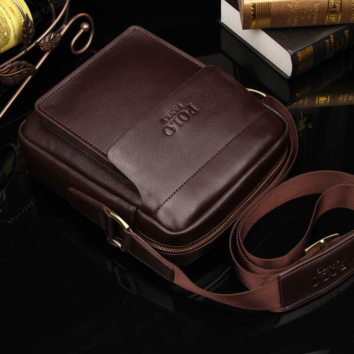 Herren Leder Umhängetasche Crossbody Bag Kleine Messenger Bag für die Arbeit Business