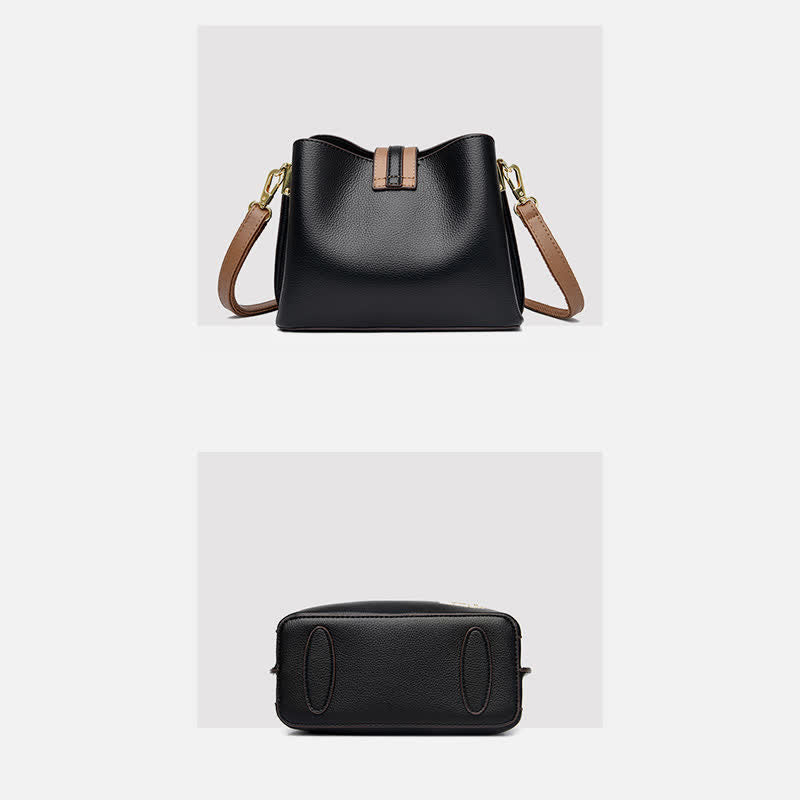 Umhängetasche für Damen, großzügige Schultertasche aus PU-Leder