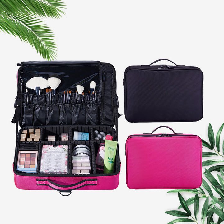 Multifunktionale Kosmetiktasche für Damen, tragbare große Aufbewahrungstasche auf Reisen