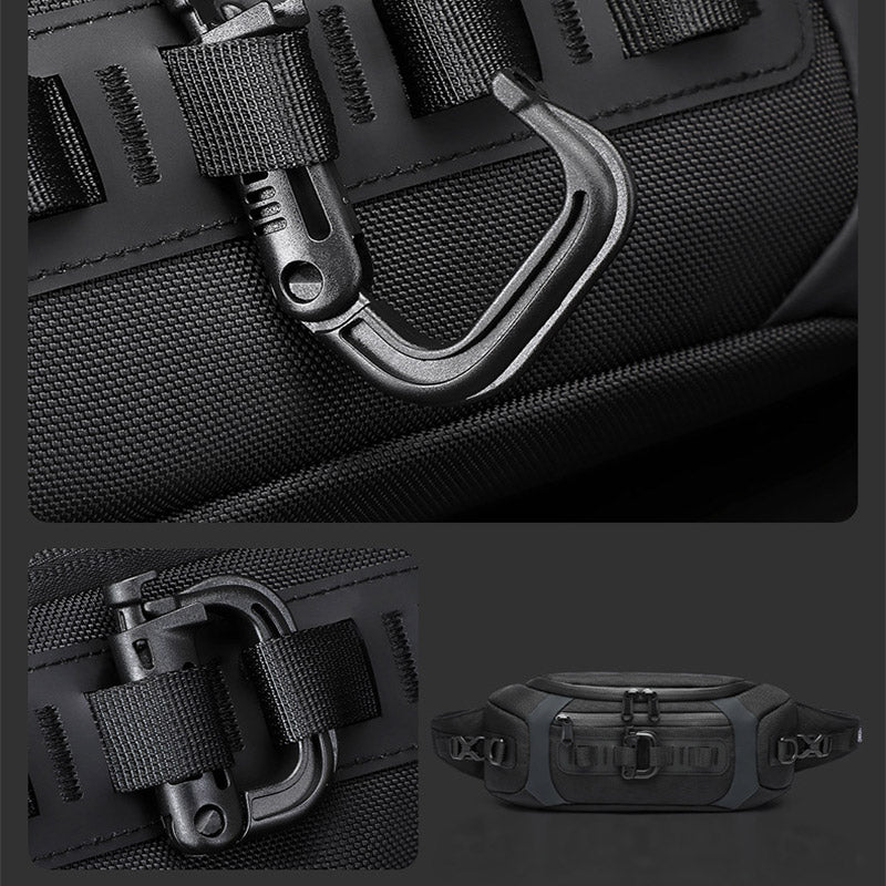 Multifunktionale Umhängetasche, Hüfttasche für Herren, Brusttasche mit mehreren Taschen