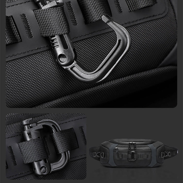 Multifunktionale Umhängetasche, Hüfttasche für Herren, Brusttasche mit mehreren Taschen