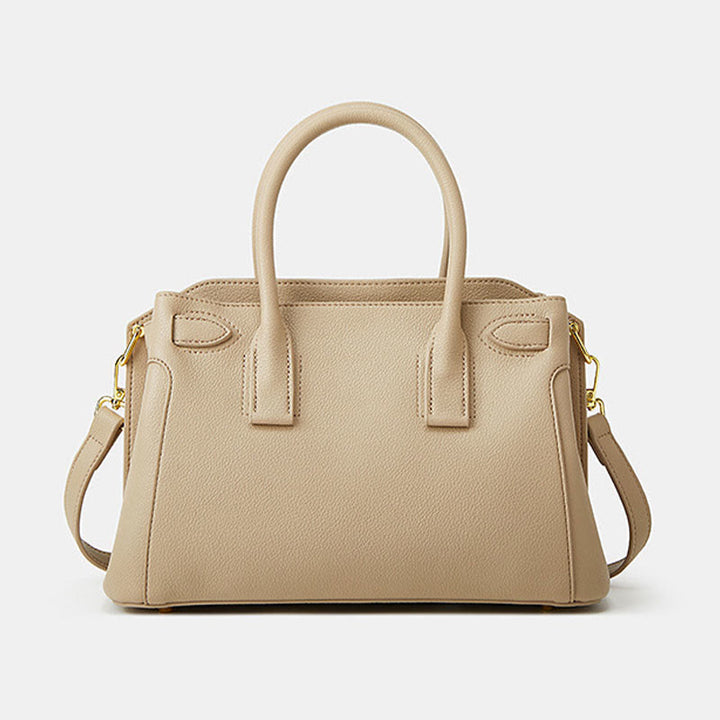Elegante Handtasche für Damen, große, klassische Tragetasche aus veganem Leder