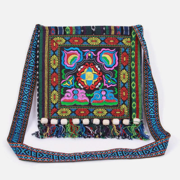 Folk Custom Schultertasche Damen Vintage Stickerei Canvas Umhängetasche