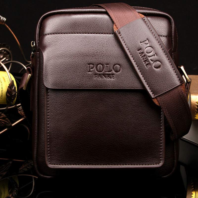 Herren Leder Umhängetasche Crossbody Bag Kleine Messenger Bag für die Arbeit Business