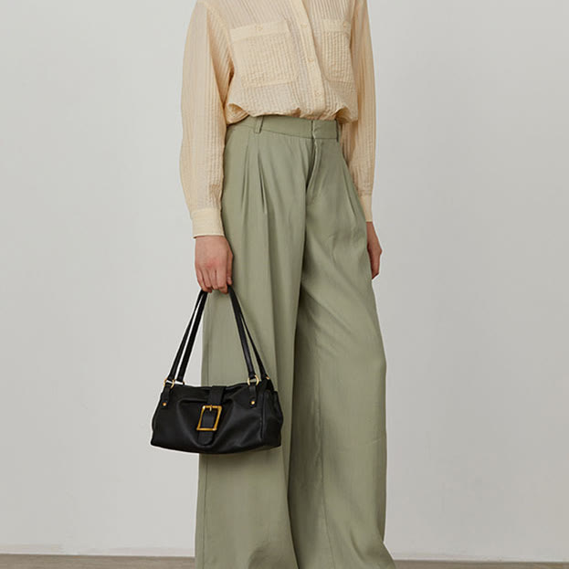 Klassische Unterarmtasche im Retro-Stil für Damen, Schultertasche aus echtem Leder