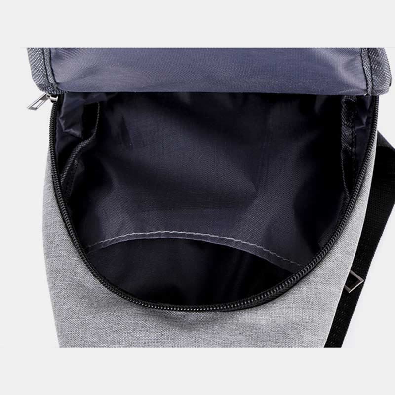Sling Bag für Herren, leichte, graue Umhängetasche zum Wandern