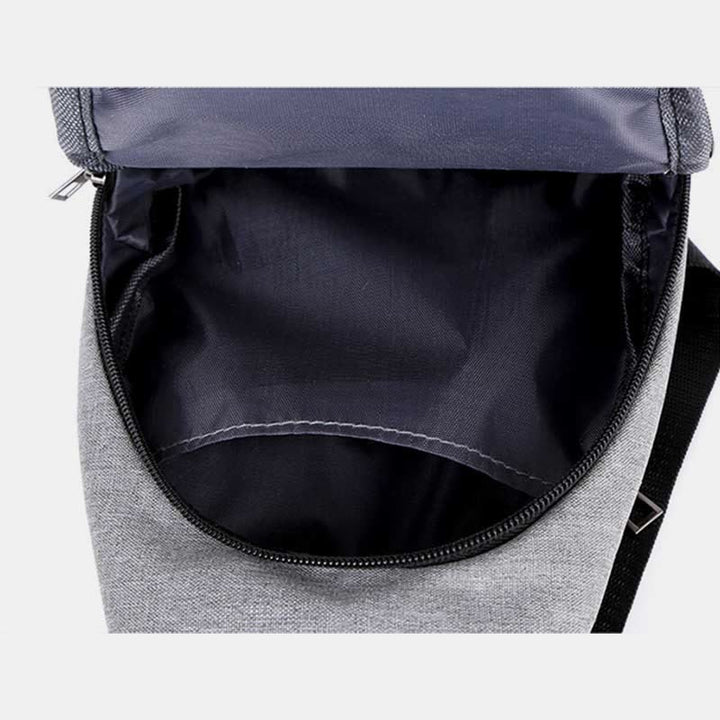 Sling Bag für Herren, leichte, graue Umhängetasche zum Wandern
