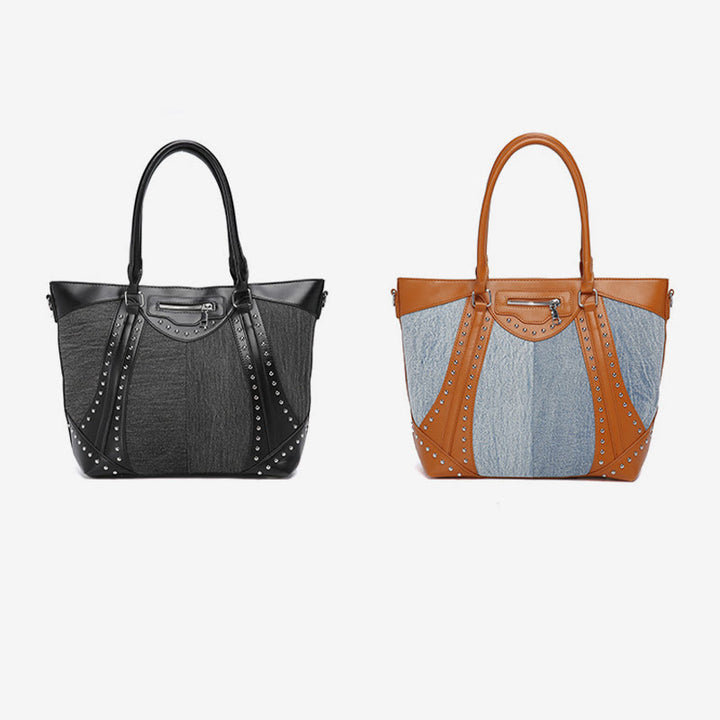 Rivet Tote für Damen mit dreifachem Riemen und mehreren Tragemöglichkeiten, Umhängetasche
