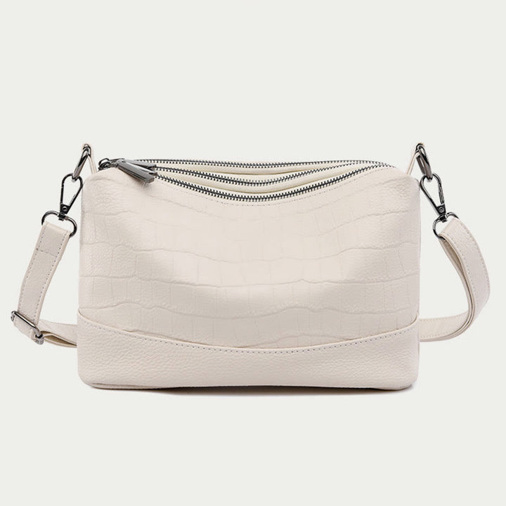 Einfache Umhängetasche für Damen mit Krokodildruck, Retro-Tagestasche